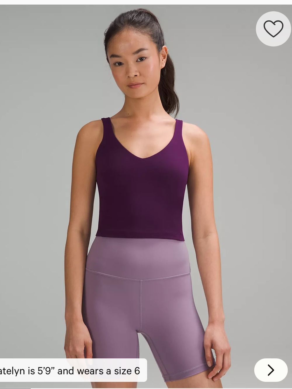 lululemon athletica Deep Plum V-Neck Align Tank